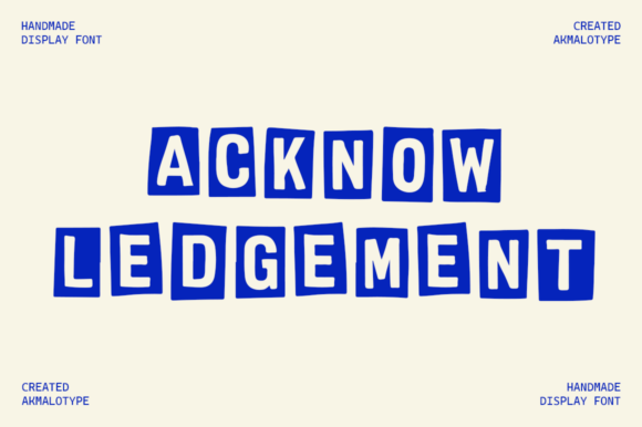 Acknow Ledgement Font: Bold, Cheerful Branding for Small Businesses