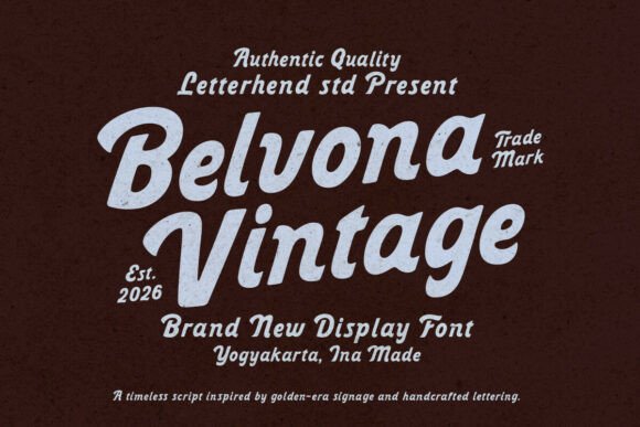 Belvona Vintage: A Display Typeface for Editorial Warmth and Character