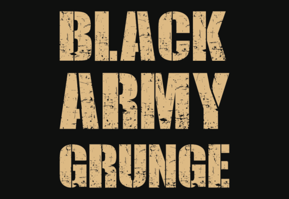 Black Army Grunge: A Bold Display Font for Impactful Web Headlines