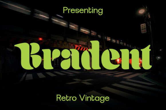 Bradent Font: Vintage Motorcycle Charm for Your Brand
