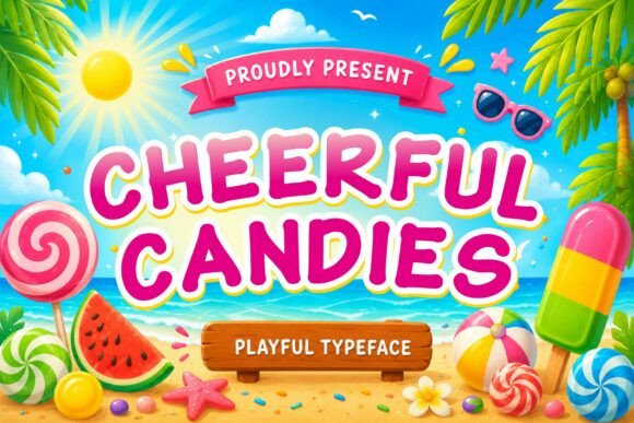 Cheerful Candies: A Playful Display Font for Digital Branding