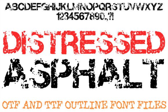 Distressed Asphalt: A Rugged Display Typeface for Editorial Impact
