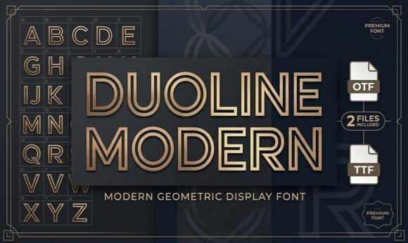 Duoline Modern: A Display Font That Delivers Clean, Contemporary Impact