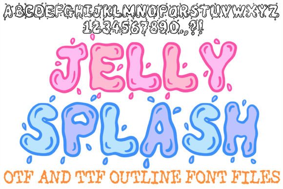 Jelly Splash Font: Playful, Bold & Perfect for Handmade Labels & Printables