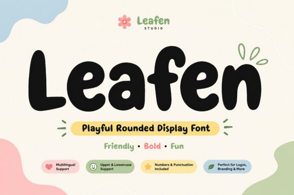 Leafen: A Playful Display Font for Editorial Warmth