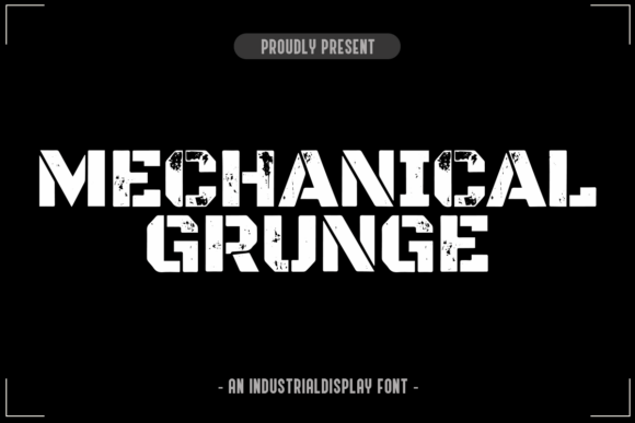 Mechanical Grunge: A Raw Industrial Typeface for Bold Brand Statements