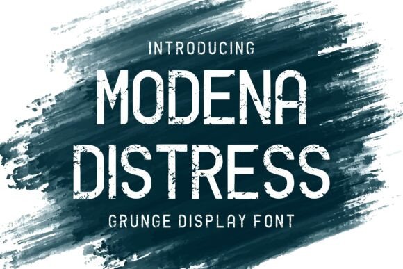 Modena Distress: A Bold Grunge Display Font for Handmade Brands