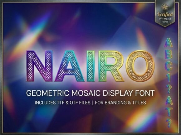 Nairo: A Bold Display Font for Handmade Creators