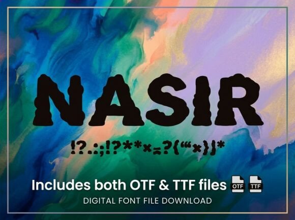 Nasir: A Glitch-Fueled Display Font for Scroll-Stopping Campaigns