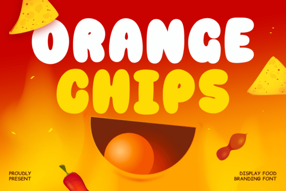 Orange Chips Font: A Playful Display Typeface for Fresh Digital Brands