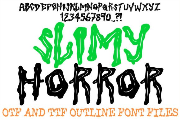Slimy Horror Font: A Viscous Display Typeface for Bold Handmade Designs