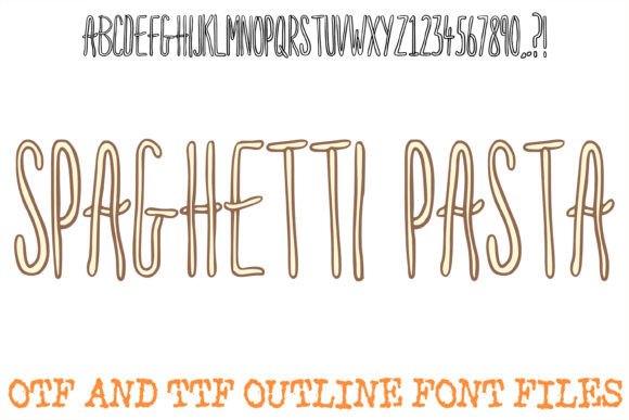 Spaghetti Pasta Font: A Warm, Editorial Display Typeface
