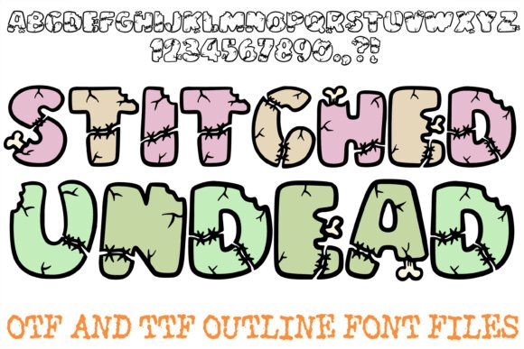 Stitched Undead: A Bold Display Typeface for Handmade Charm