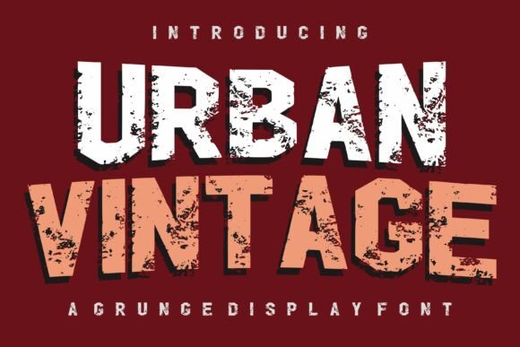 Urban Vintage Font: Gritty Charm for Handmade Labels & Printables