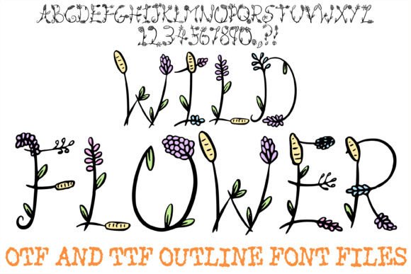 Wildflower Floral: A Delicate Display Font for Authentic Brand Warmth