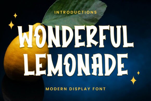 Wondeful Lemonade Font: Handmade Charm for Labels, Invites & More